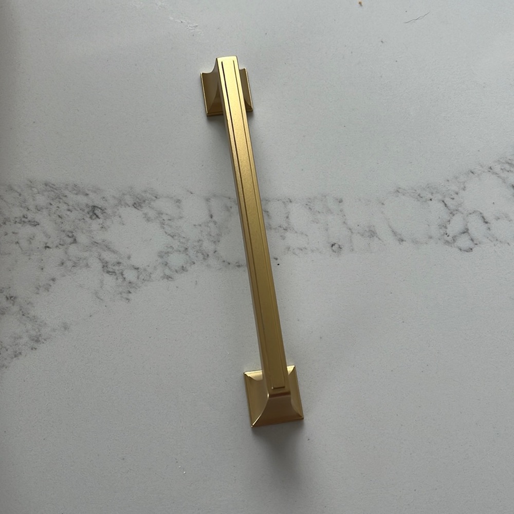 Brushed gold hardware pulls